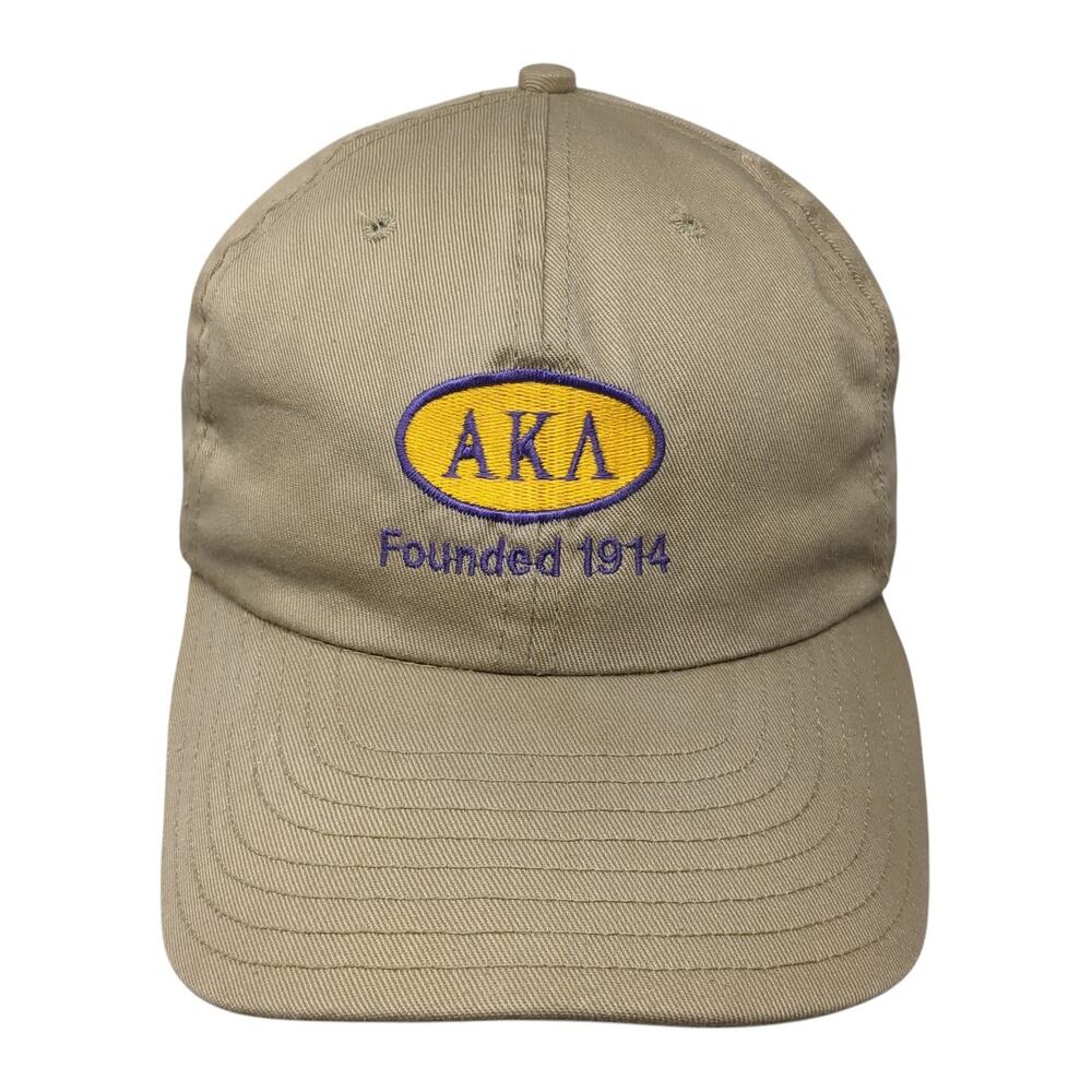 AKA Founded 1914 Snapback Hat Brown One Size Adjustable Embroidered 6 Panel